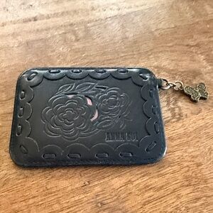 Anna Sui Black Floral ID Holder
